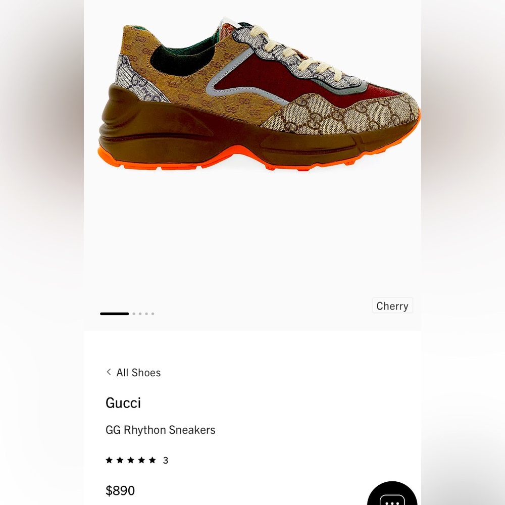 Authentic Gucci GG Rhython sneakers.